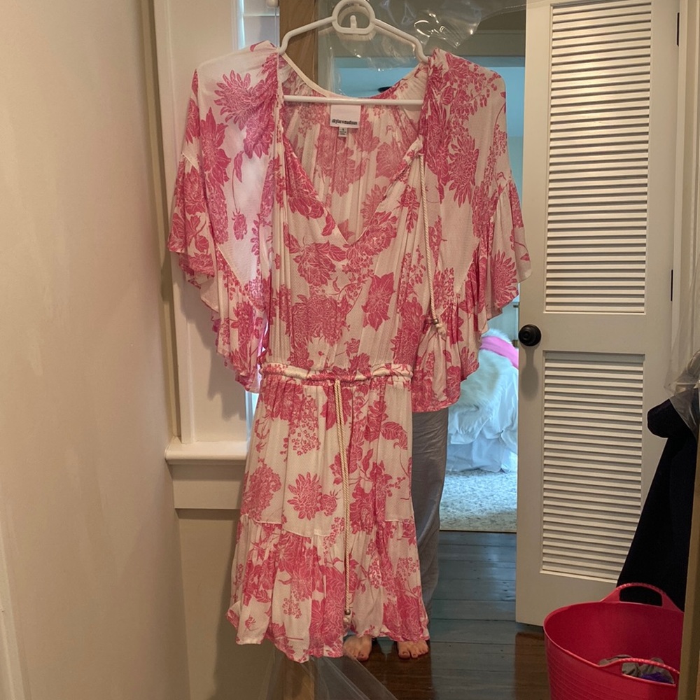 Skylar + Madison pink floral summer dress